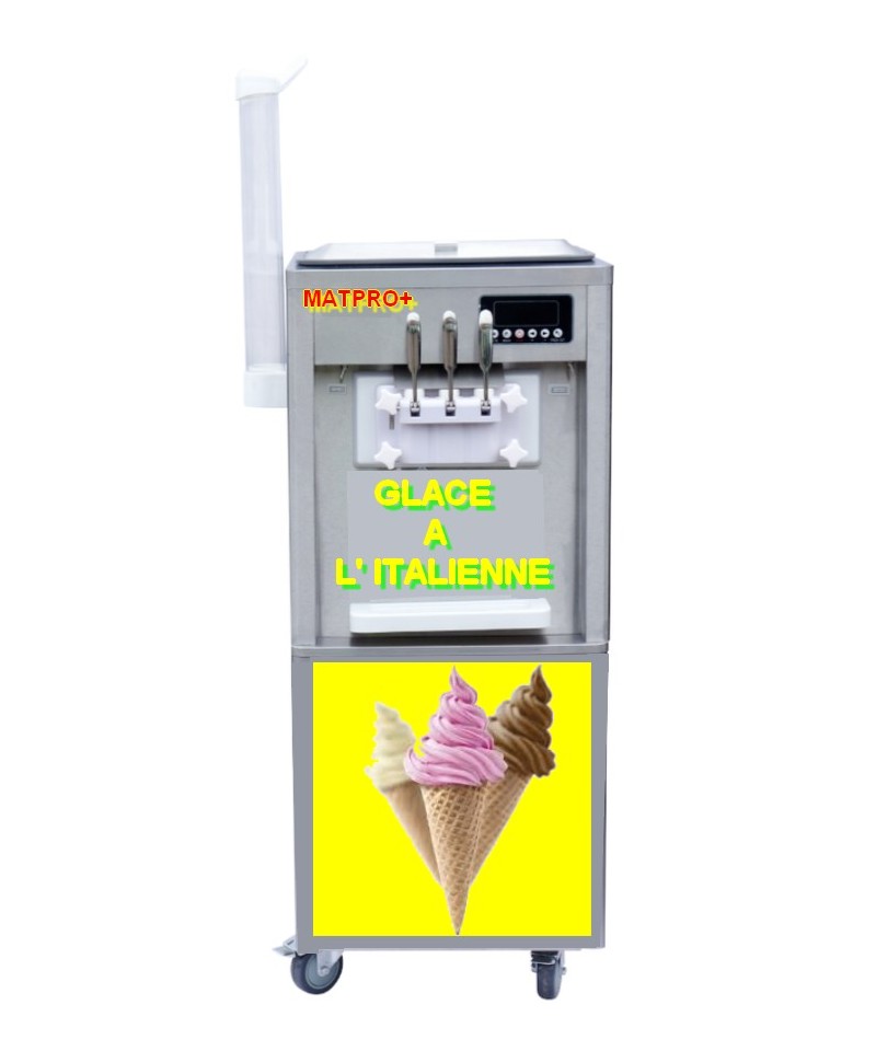 Machine à glace Italienne (Soft) 2 parfums + 1 mix